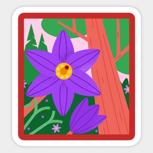 Flowers bloom in the forest Sticker